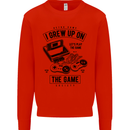 I Grew up on the Gamer Funny Gaming Kids Sweatshirt Jumper Bright Red