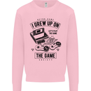 I Grew up on the Gamer Funny Gaming Kids Sweatshirt Jumper Light Pink