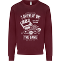 I Grew up on the Gamer Funny Gaming Kids Sweatshirt Jumper Maroon