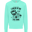 I Grew up on the Gamer Funny Gaming Kids Sweatshirt Jumper Peppermint