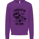 I Grew up on the Gamer Funny Gaming Kids Sweatshirt Jumper Purple