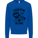 I Grew up on the Gamer Funny Gaming Kids Sweatshirt Jumper Royal Blue