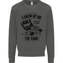 I Grew up on the Gamer Funny Gaming Kids Sweatshirt Jumper Storm Grey