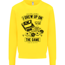 I Grew up on the Gamer Funny Gaming Kids Sweatshirt Jumper Yellow