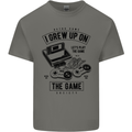 I Grew up on the Gamer Funny Gaming Kids T-Shirt Childrens Charcoal