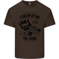 I Grew up on the Gamer Funny Gaming Kids T-Shirt Childrens Chocolate