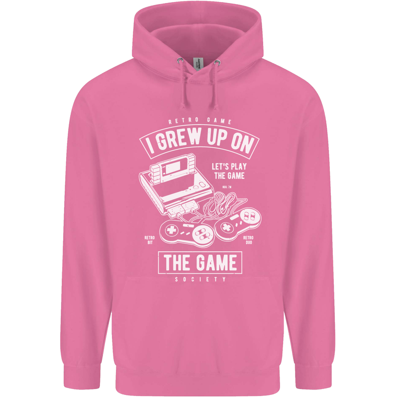 I Grew up on the Gamer Funny Gaming Mens 80% Cotton Hoodie Azelea