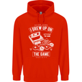 I Grew up on the Gamer Funny Gaming Mens 80% Cotton Hoodie Bright Red