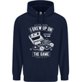 I Grew up on the Gamer Funny Gaming Mens 80% Cotton Hoodie Navy Blue