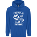 I Grew up on the Gamer Funny Gaming Mens 80% Cotton Hoodie Royal Blue
