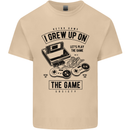 I Grew up on the Gamer Funny Gaming Mens Cotton T-Shirt Tee Top Sand