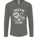 I Grew up on the Gamer Funny Gaming Mens Long Sleeve T-Shirt Charcoal