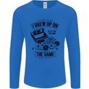 I Grew up on the Gamer Funny Gaming Mens Long Sleeve T-Shirt Royal Blue