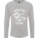 I Grew up on the Gamer Funny Gaming Mens Long Sleeve T-Shirt Sports Grey
