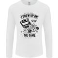 I Grew up on the Gamer Funny Gaming Mens Long Sleeve T-Shirt White