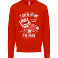 I Grew up on the Gamer Funny Gaming Mens Sweatshirt Jumper Bright Red