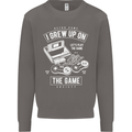 I Grew up on the Gamer Funny Gaming Mens Sweatshirt Jumper Charcoal