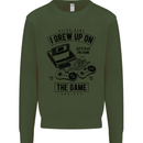 I Grew up on the Gamer Funny Gaming Mens Sweatshirt Jumper Forest Green