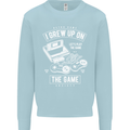 I Grew up on the Gamer Funny Gaming Mens Sweatshirt Jumper Light Blue