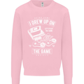 I Grew up on the Gamer Funny Gaming Mens Sweatshirt Jumper Light Pink