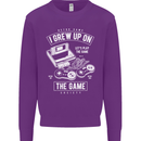 I Grew up on the Gamer Funny Gaming Mens Sweatshirt Jumper Purple