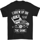 I Grew up on the Gamer Funny Gaming Mens T-Shirt Cotton Gildan Black