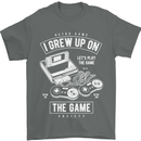 I Grew up on the Gamer Funny Gaming Mens T-Shirt Cotton Gildan Charcoal