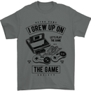 I Grew up on the Gamer Funny Gaming Mens T-Shirt Cotton Gildan Charcoal