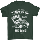 I Grew up on the Gamer Funny Gaming Mens T-Shirt Cotton Gildan Forest Green