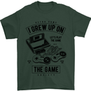 I Grew up on the Gamer Funny Gaming Mens T-Shirt Cotton Gildan Forest Green