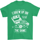 I Grew up on the Gamer Funny Gaming Mens T-Shirt Cotton Gildan Irish Green