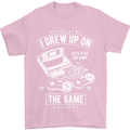 I Grew up on the Gamer Funny Gaming Mens T-Shirt Cotton Gildan Light Pink