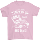 I Grew up on the Gamer Funny Gaming Mens T-Shirt Cotton Gildan Light Pink