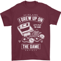 I Grew up on the Gamer Funny Gaming Mens T-Shirt Cotton Gildan Maroon