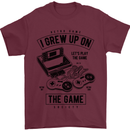 I Grew up on the Gamer Funny Gaming Mens T-Shirt Cotton Gildan Maroon