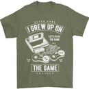 I Grew up on the Gamer Funny Gaming Mens T-Shirt Cotton Gildan Military Green