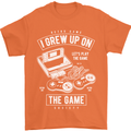 I Grew up on the Gamer Funny Gaming Mens T-Shirt Cotton Gildan Orange