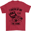 I Grew up on the Gamer Funny Gaming Mens T-Shirt Cotton Gildan Red