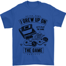 I Grew up on the Gamer Funny Gaming Mens T-Shirt Cotton Gildan Royal Blue