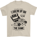 I Grew up on the Gamer Funny Gaming Mens T-Shirt Cotton Gildan Sand