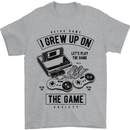I Grew up on the Gamer Funny Gaming Mens T-Shirt Cotton Gildan Sports Grey