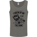 I Grew up on the Gamer Funny Gaming Mens Vest Tank Top Charcoal