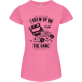 I Grew up on the Gamer Funny Gaming Womens Petite Cut T-Shirt Azalea