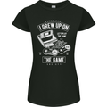 I Grew up on the Gamer Funny Gaming Womens Petite Cut T-Shirt Black