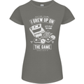 I Grew up on the Gamer Funny Gaming Womens Petite Cut T-Shirt Charcoal