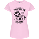 I Grew up on the Gamer Funny Gaming Womens Petite Cut T-Shirt Light Pink