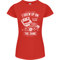 I Grew up on the Gamer Funny Gaming Womens Petite Cut T-Shirt Red