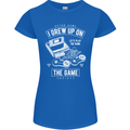 I Grew up on the Gamer Funny Gaming Womens Petite Cut T-Shirt Royal Blue