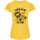 I Grew up on the Gamer Funny Gaming Womens Petite Cut T-Shirt Yellow