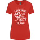 I Grew up on the Gamer Funny Gaming Womens Wider Cut T-Shirt Red